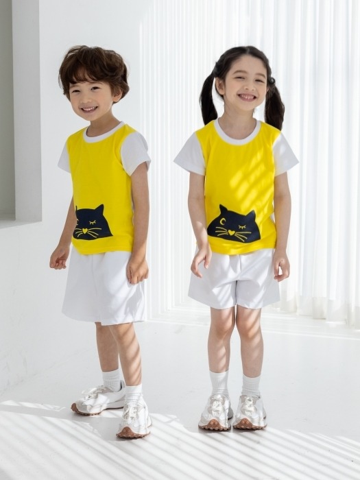 어린이집 유치원 단체 반팔 캠프티 티셔츠 하트코고양이 10장